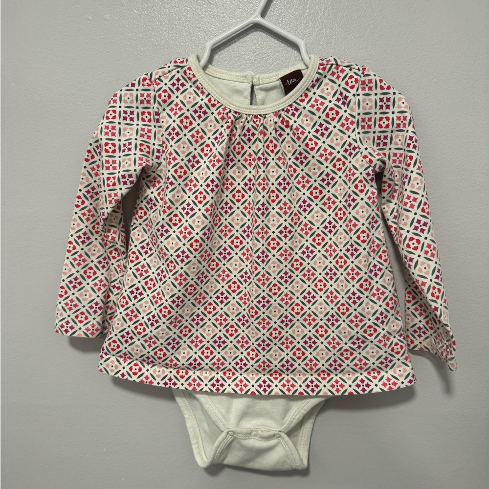 Tea collection dress with attached bodysuit 18-24 months